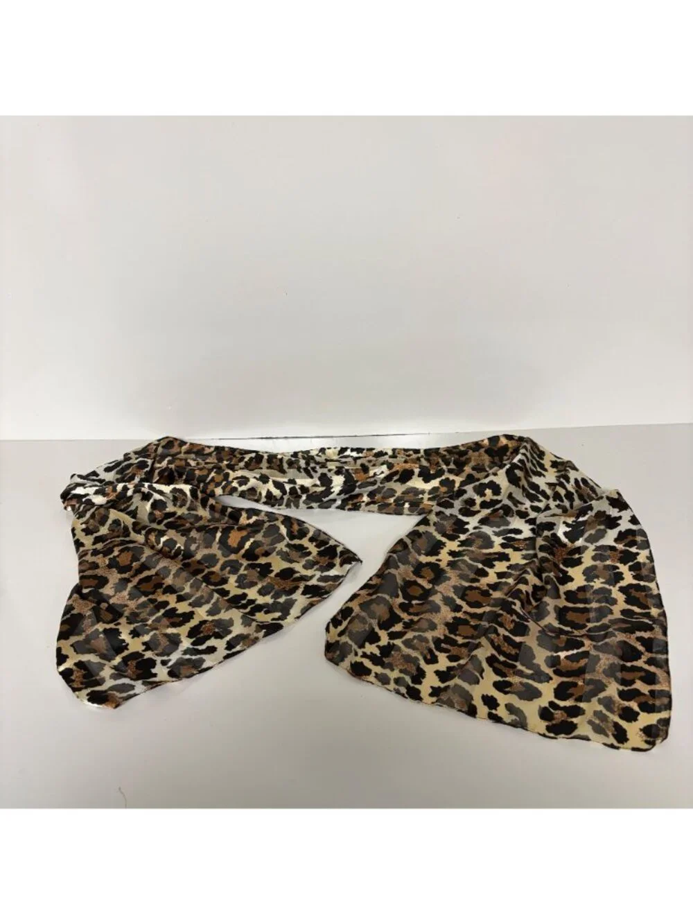 Leopard Print Scarf Lightweight Fashion Accessory Brown Black Animal Print